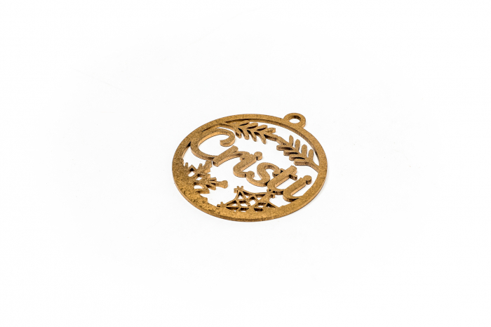 Decoratiune aurie din lemn cu nume - Cristi [2]