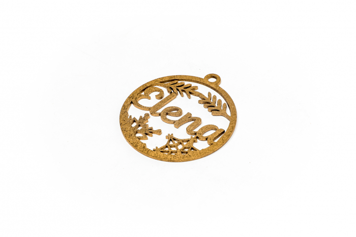 Decoratiune aurie din lemn cu nume - Elena [2]