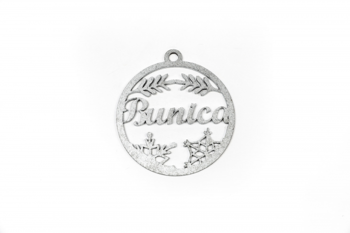 Decoratiune din lemn argintiu - Cea mai buna bunica! [2]