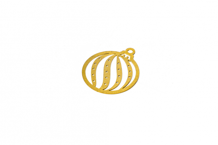 Decoratiune din lemn aurie Glob [2]