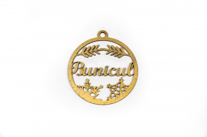 Decoratiune din lemn auriu - Cel mai bun bunic! [2]