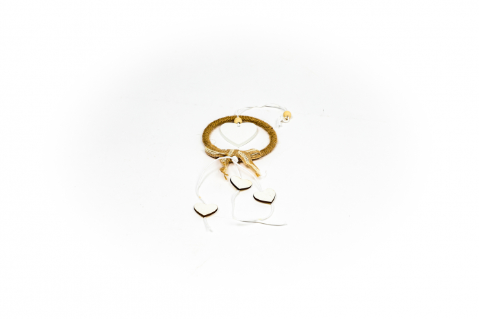 Decoratiune din lemn cerc cu inima [3]