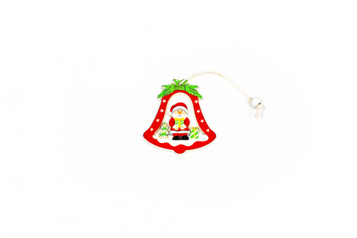 Decoratiune din lemn clopotel cu mos [2]