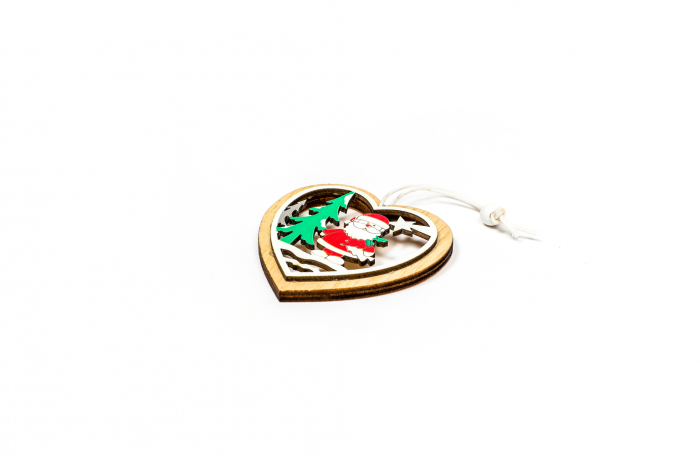 Decoratiune din lemn inima cu mos [3]