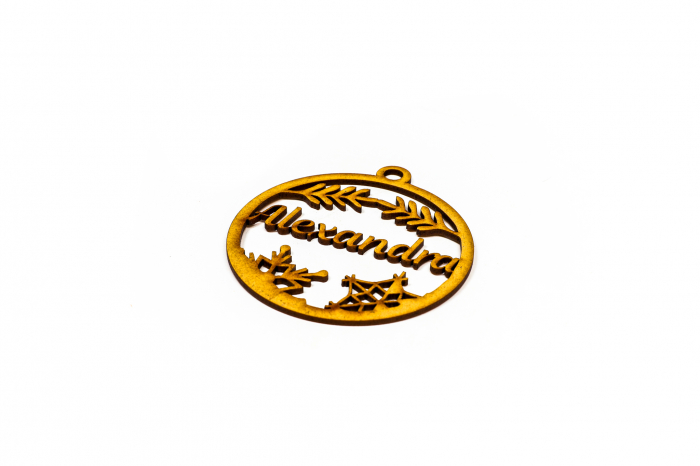 Decoratiune din lemn cu nume - Alexandra [2]