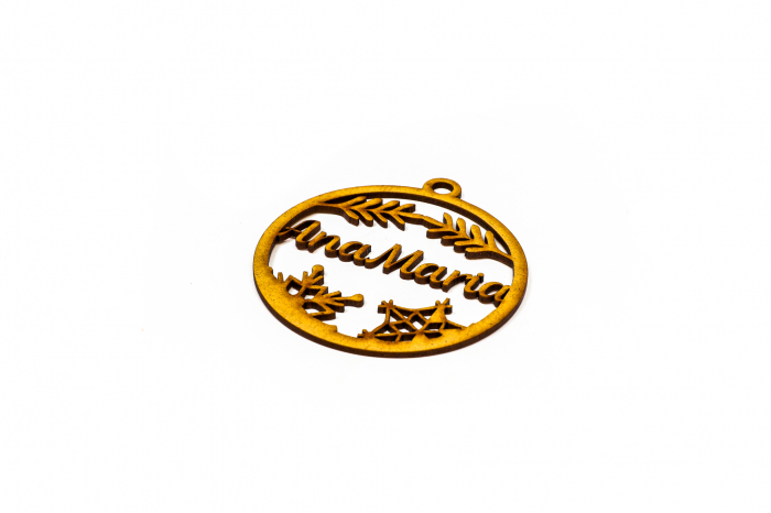 Decoratiune din lemn cu nume - Ana -Maria [2]