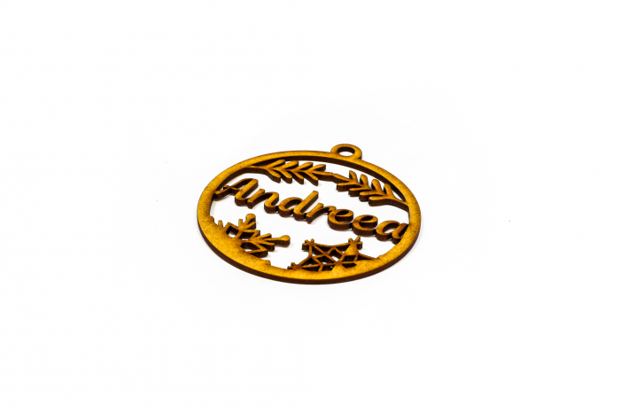 Decoratiune din lemn cu nume - Andreea [2]