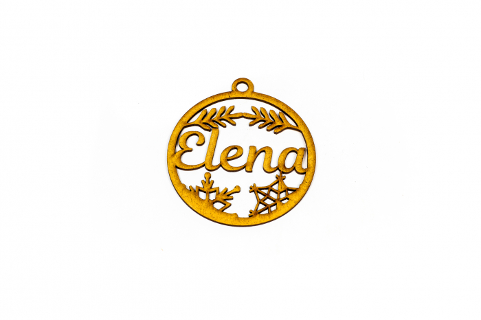 Decoratiune din lemn cu nume - Elena [2]