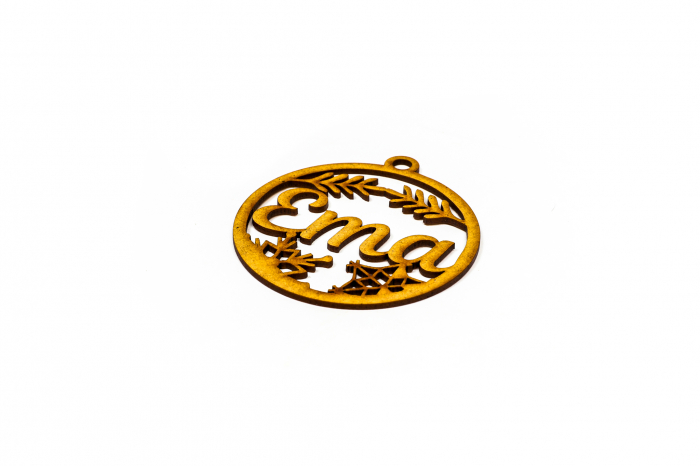 Decoratiune din lemn cu nume - Ema [2]