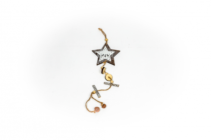 Decoratiune din lemn cu stea suprapusa [4]