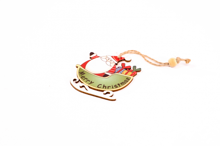 Decoratiune din lemn cu un mos [2]