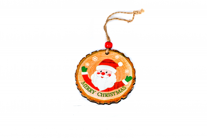 Decoratiune din lemn cu un mos [3]