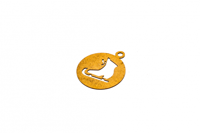 Decoratiune din lemn natur Glob cu Patina [2]