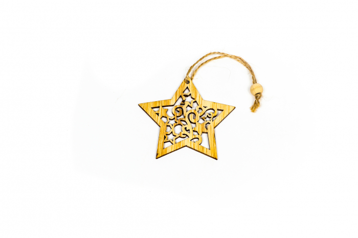 Decoratiune din lemn stea [2]