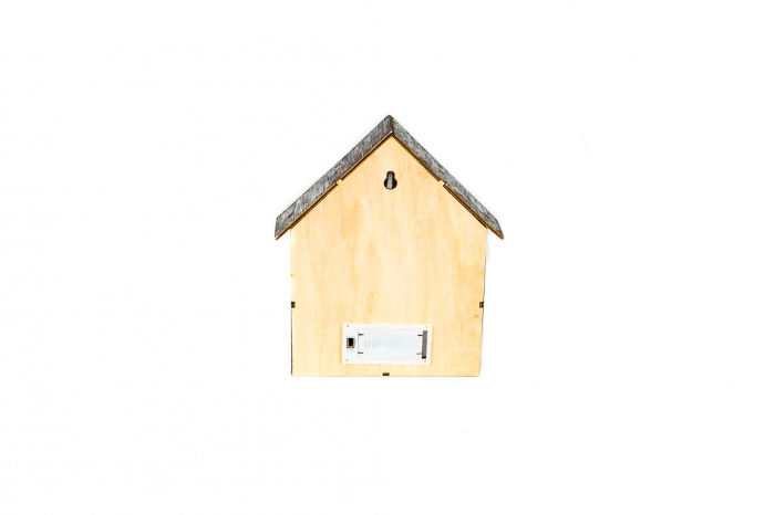 Casuta mare din lemn care lumineaza cu Mos Craciun [3]