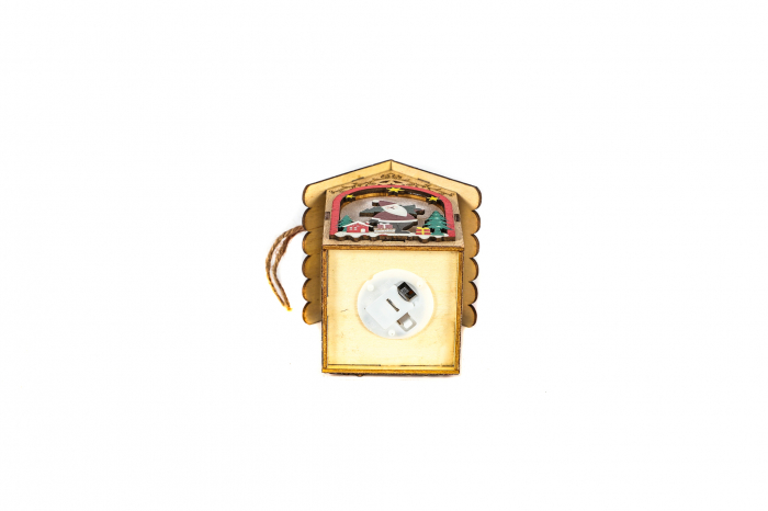 Casuta din lemn care lumineaza XMAS mos [4]