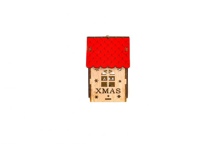 Casuta din lemn care lumineaza XMAS mos [3]