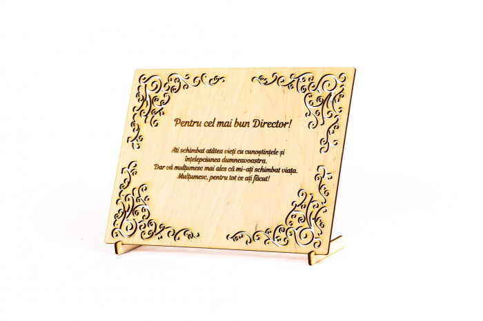 Diploma personalizata din lemn- Pentru cel mai bun Director! [2]