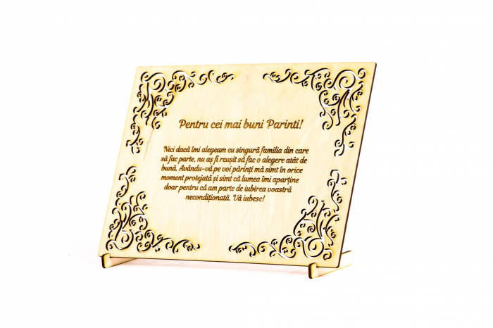 Diploma personalizata din lemn- Pentru cei mai buni Parinti! [2]