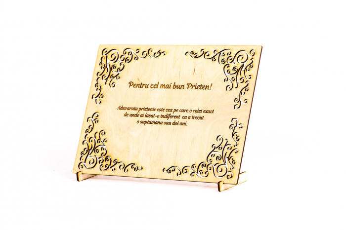 Diploma personalizata din lemn- Pentru cel mai bun Prieten! [2]