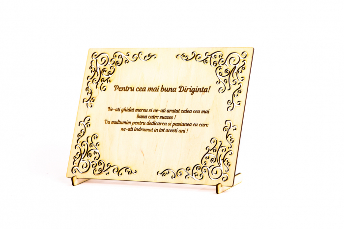 Diploma personalizata din lemn- Pentru cea mai buna Diriginta! [2]