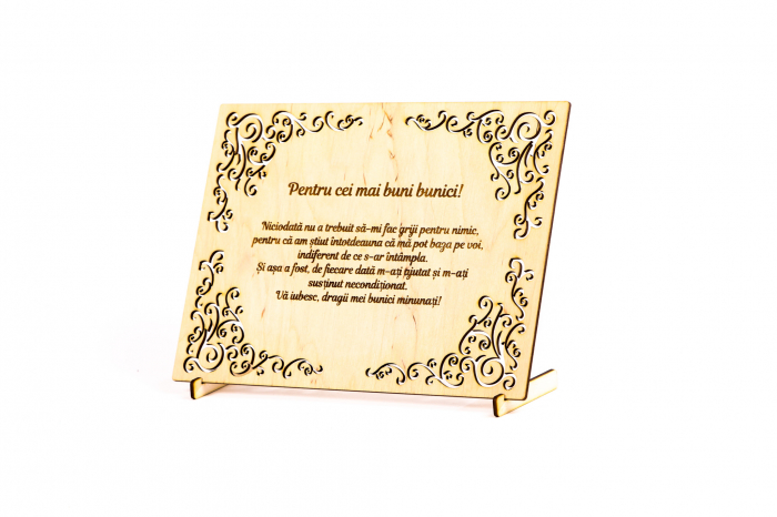 Diploma personalizata din lemn- Pentru cei mai buni Bunici! [2]