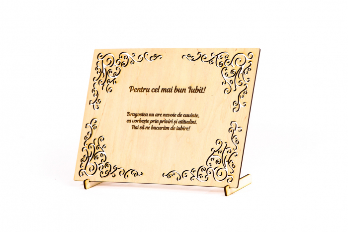 Diploma personalizata din lemn- Pentru cel mai bun Iubit! [2]