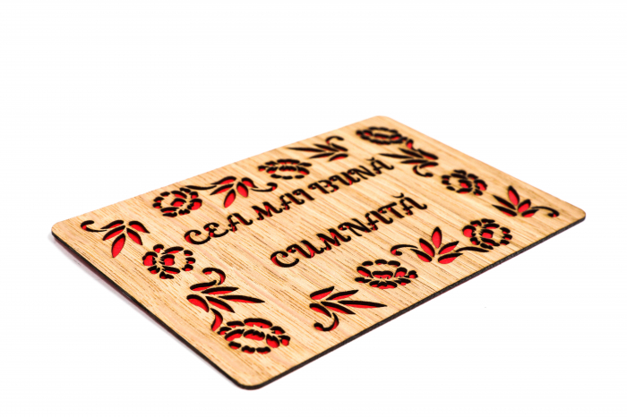 Felicitare personalizata din lemn - Cea mai buna cumnata! [2]