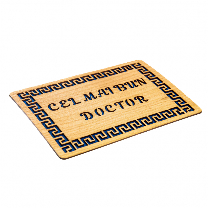 Felicitare personalizata din lemn - Cel mai bun doctor! [2]