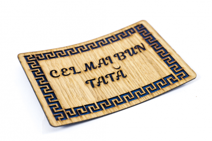 Felicitare personalizata din lemn - Cel mai bun tata [2]