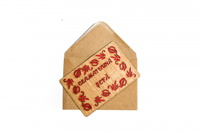 Felicitare personalizata din lemn - Cea mai buna sefa! [3]