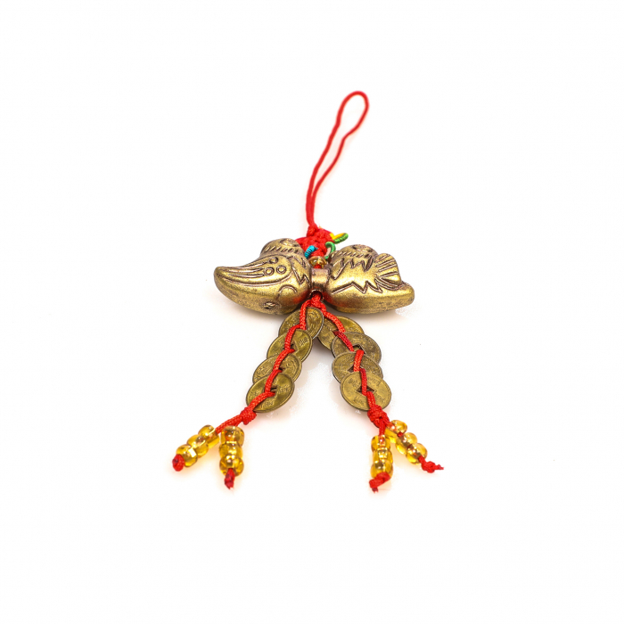 Amuleta Feng Shui cu 2 ratuste si monede chinezesti [2]