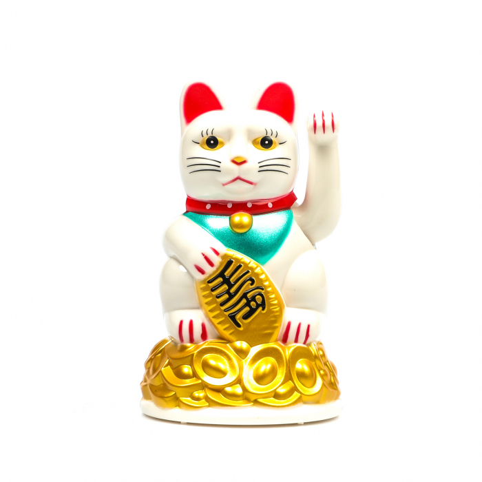 Statueta Feng Shui Pisica alba pentru prosperitate [2]