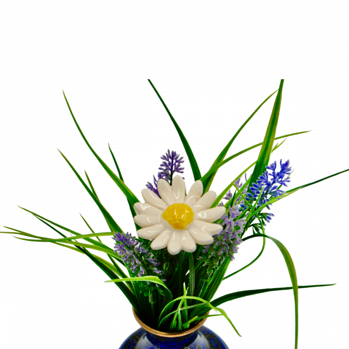 Floare Ceramica MARGARETA Alb- mare [2]