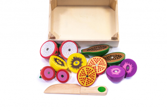 Fructe si legume din lemn cu magnet - jucarii Montessori [3]