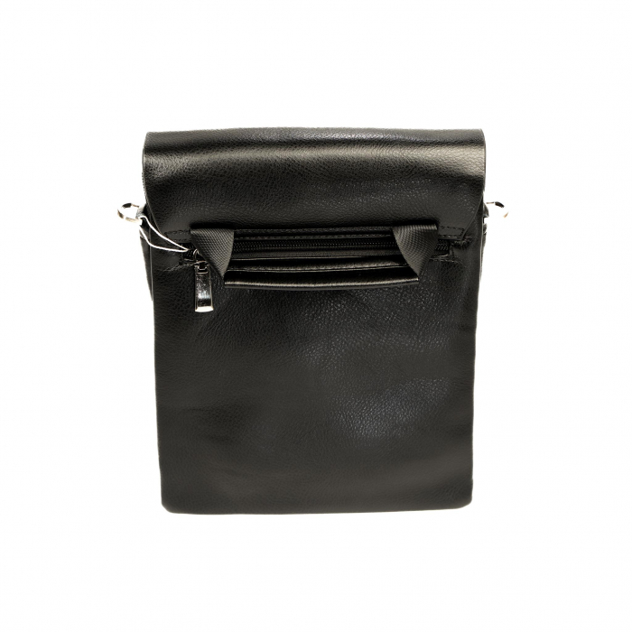 Geanta piele barbati mare cu inchidere pe magnet- neagra [7]