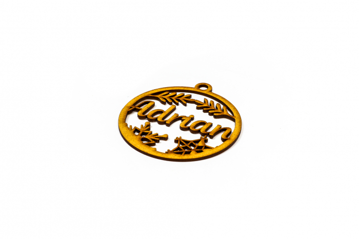 Decoratiune din lemn cu nume - Adrian [2]