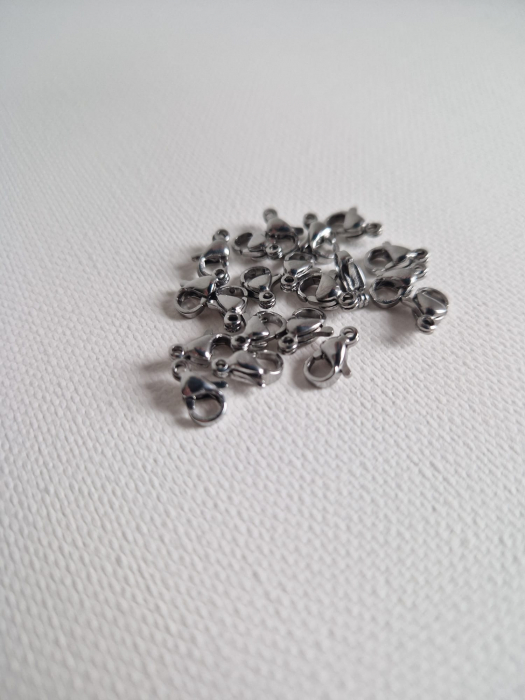 Inchizatoare din inox pentru lantisoarele cu guta transparenta, 20 bucati [2]