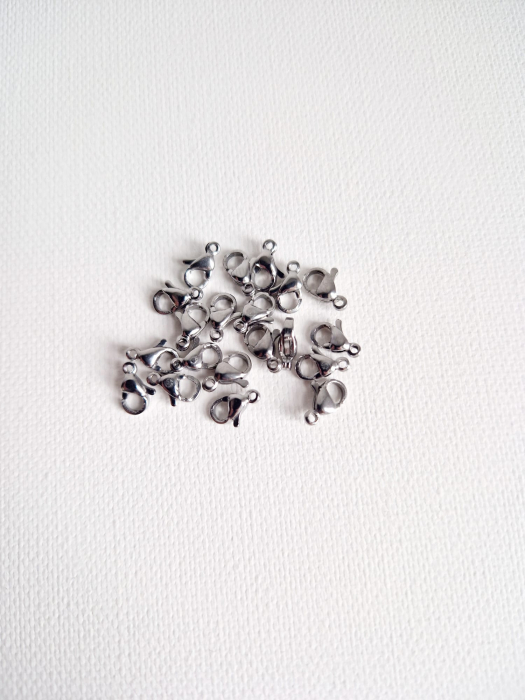 Inchizatoare din inox pentru lantisoarele cu guta transparenta, 20 bucati [1]