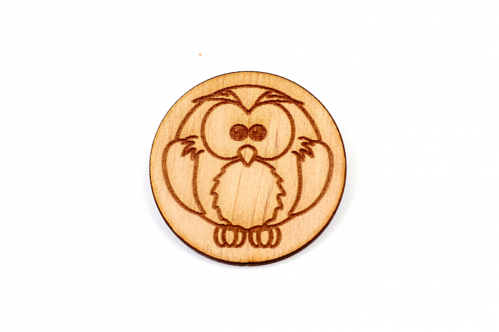 Insigna din lemn cu o bufnita [3]