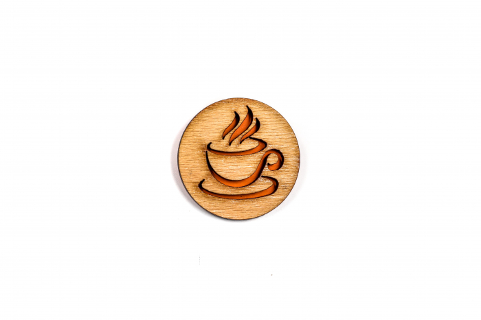 Insigna din lemn cu o cafea [2]