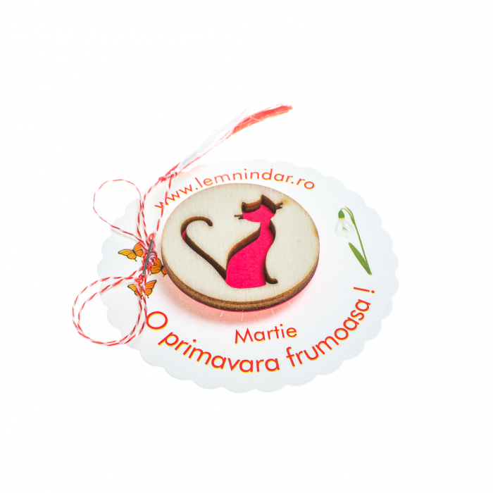 Insigna din lemn cu o pisica [2]