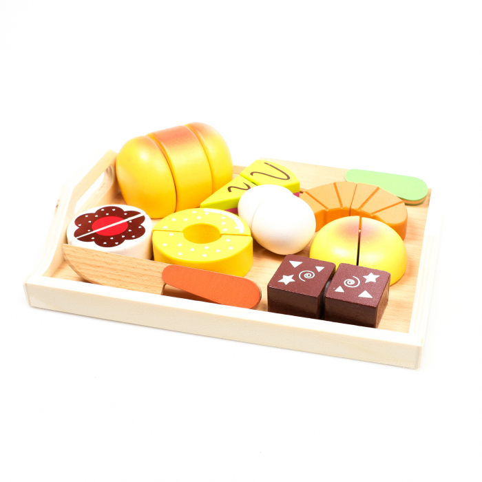 Set Montessori cu produse de patiserie din lemn [2]