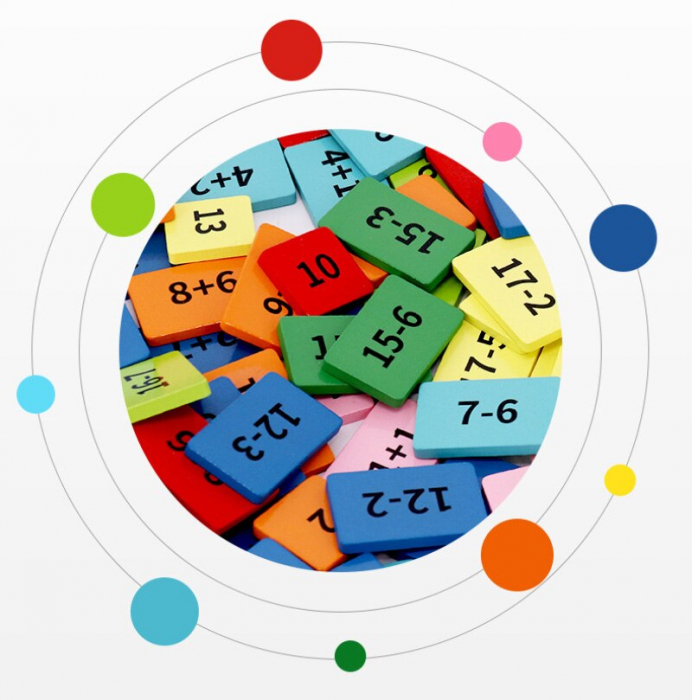 Joc matematic din lemn tip domino [5]