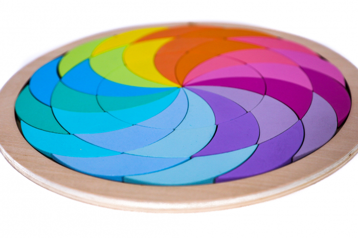 Joc Montessori -cerc curcubeu din lemn [4]