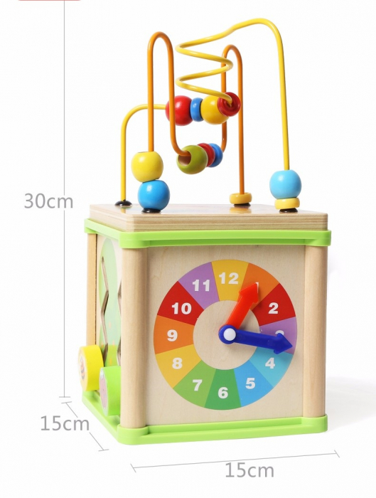 Joc Montessori Cub din lemn - 5 in 1 [2]