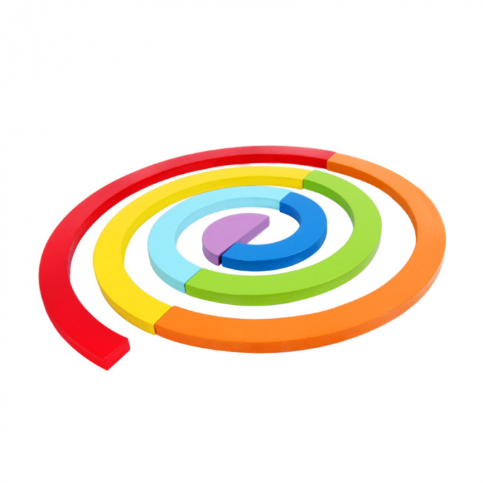 Joc Montessori -semicerc curcubeu din lemn [2]