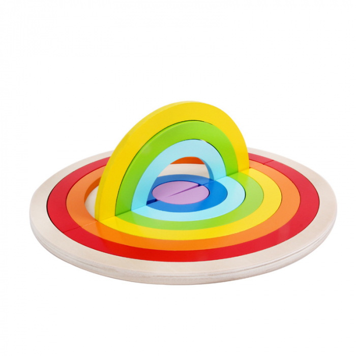 Joc Montessori -semicerc curcubeu din lemn [4]