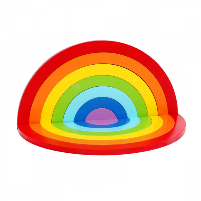 Joc Montessori -semicerc curcubeu din lemn [5]