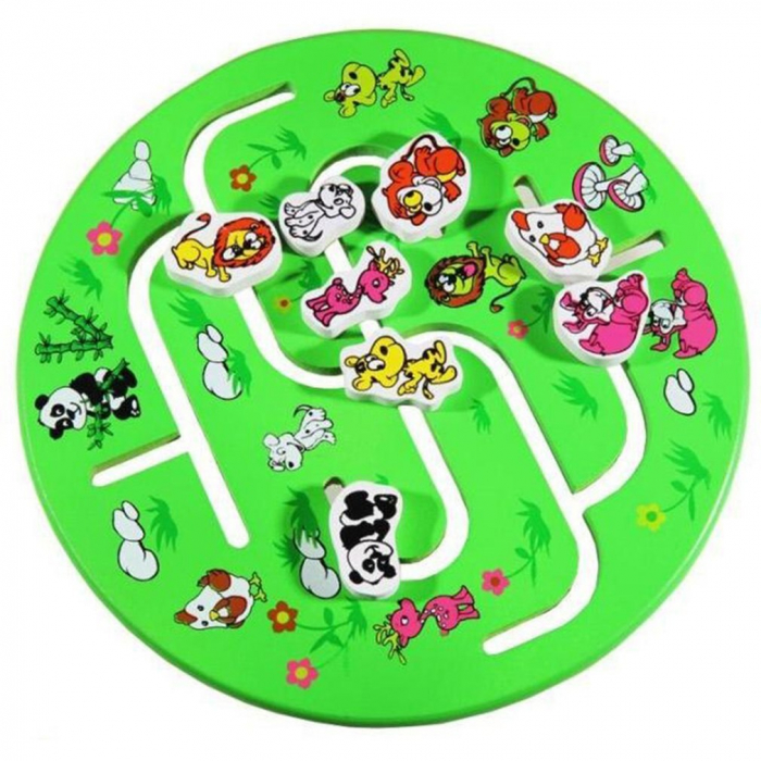 Joc cogntiv labirint cu fructe din lemn [3]